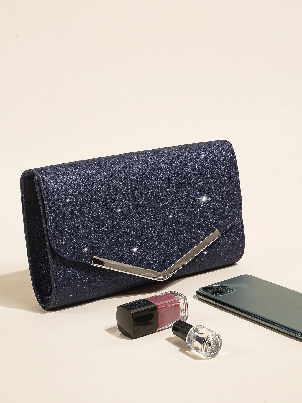 Clutch Purse Evening Bag for Women, Glitter Evening Envelope Handbag With Detachable Chain for Wedding and Party