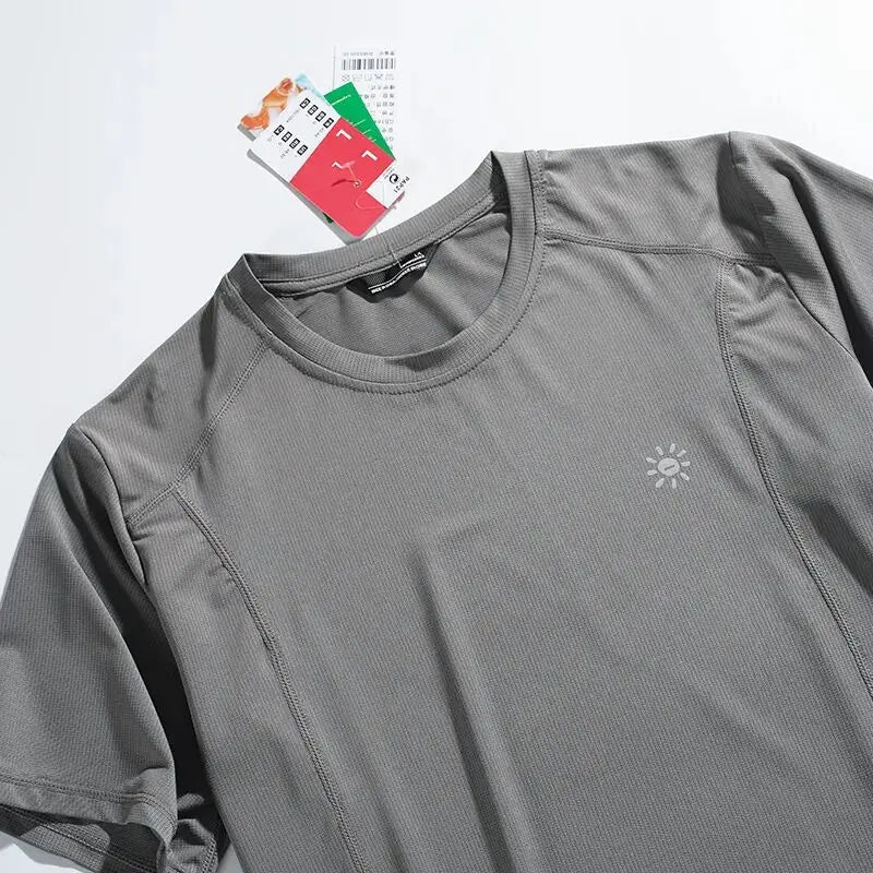 Outdoor Large Order 3D Tailoring Men's Summer 2026 Quick Dry Breathable Sweat Absorbing round Neck Short Sleeve T-Shirt
