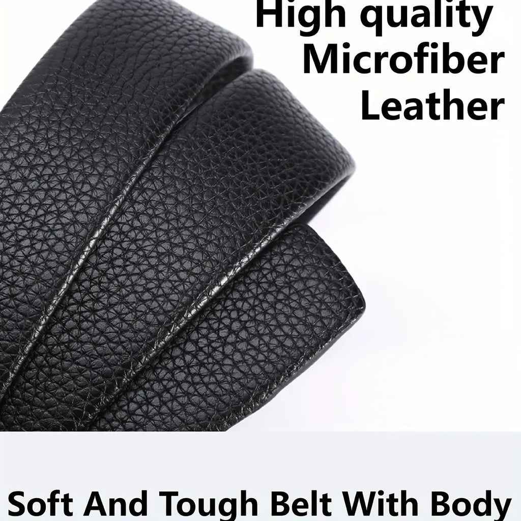 Men's Business Belt - Genuine High Quality Alloy Automatic Buckle Belt, Fashionable Buckle Fashionable Luxury Casual Belt