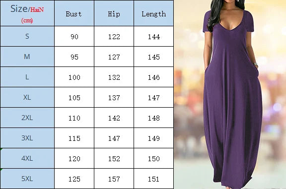Summer Sexy Women Solid Color Boho Maxi Club Dress Casual Long Dress Party Infinity Robe Longue Femme