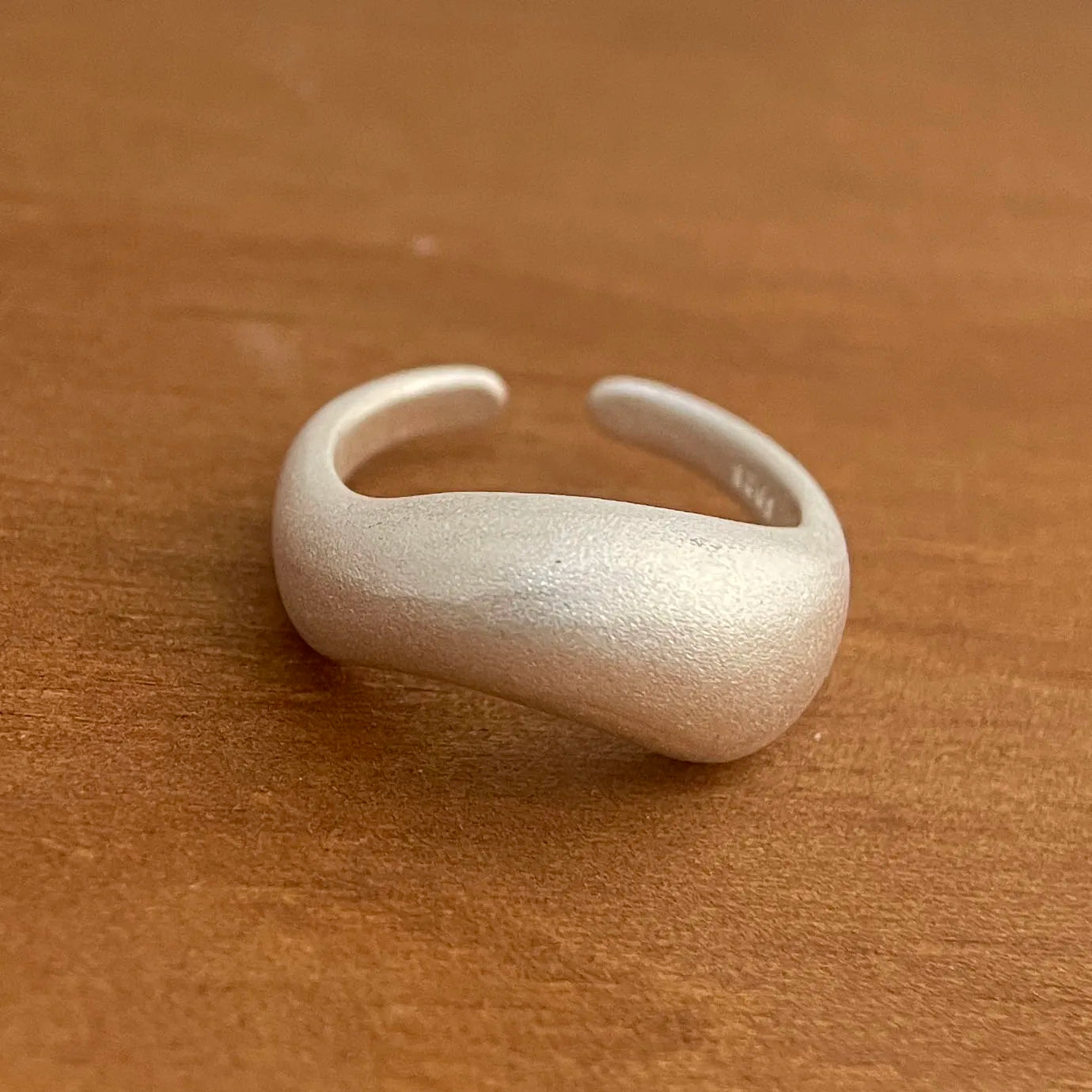 Anillo de plata de ley 925 para mujer, hipoalergénico, minimalista, hecho a mano, para parejas