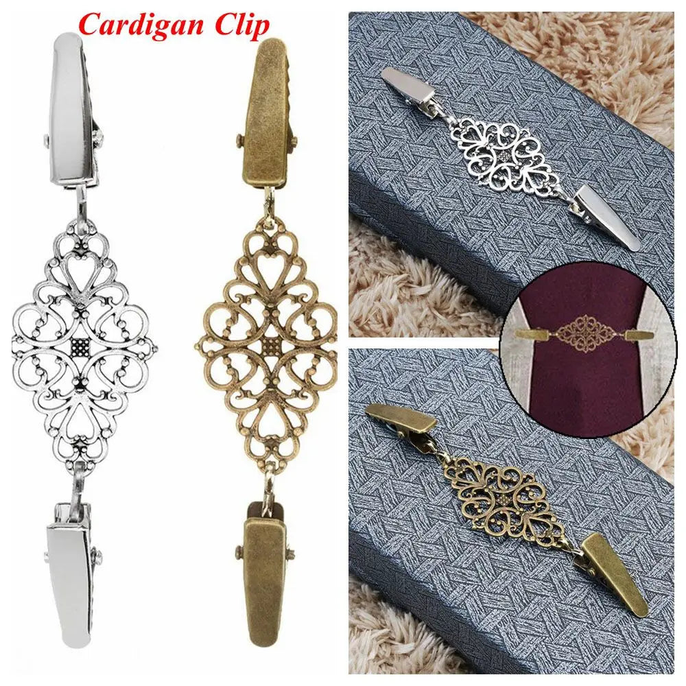 Trendy Sweater Blouse Pin Zinc Alloy Cardigan Clip Women Shirt Collar Retro Duck Clip Winter Charm Accessories Hot Sale