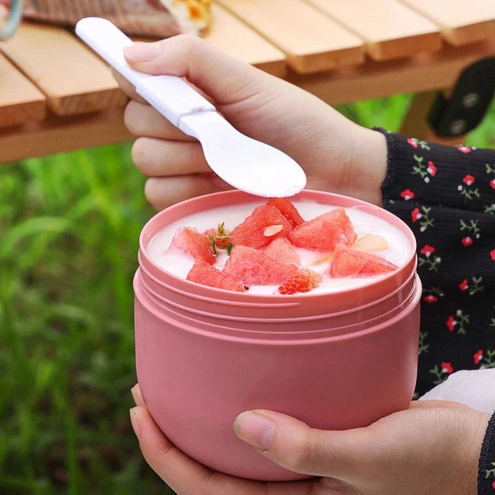 Vaso para desayuno, fiambrera (Bento Box), fiambrera, recipiente portátil para sopa y comida, utensilios de cocina portátiles