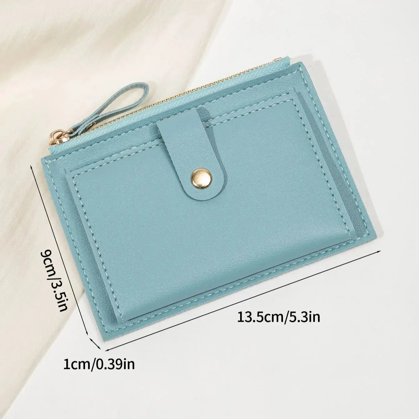 Minimalist and Fashionable Women's Short Card Bag Ultra-Thin Mini PU Leather Zero Wallet Women's Credit Card Holder Wallet