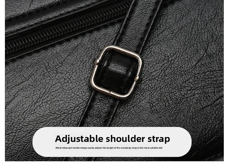 Soft Faux Leather Crossbody Bag, Metal Kangaroo Logo Mini Shoulder Purse, Adjustable Thin Strap Messenger Handbag for Women