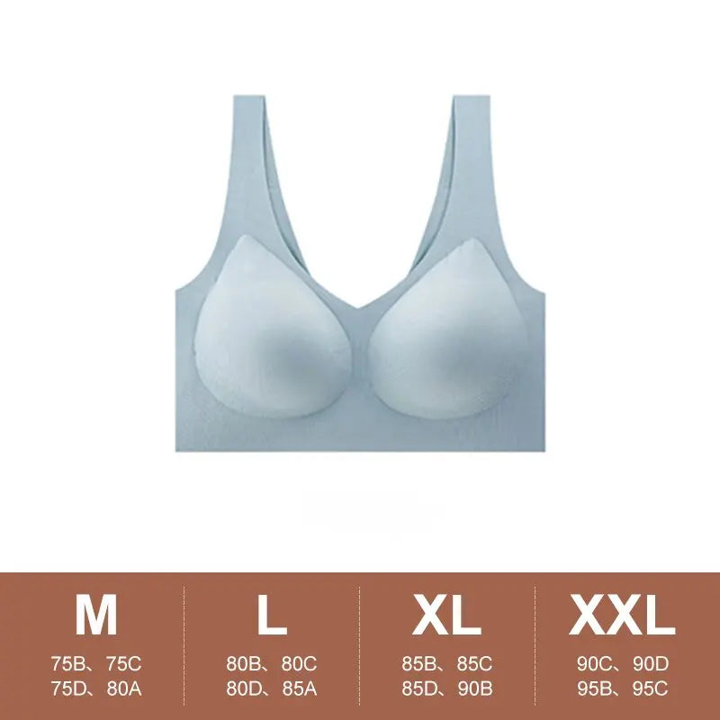 Seamless Women'S Push Up Bra Sleeping Yoga Sports Underwear Ultra Thin Sexy Lingerie