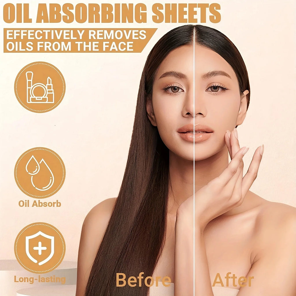 600Pcs/Celebrity-Approved, Perfect for Oily Skin! Refreshing Oil-Control and Pore-Shrinking Blotting Paper for the T-Zone in Summer, Suitable for Oily Skin, Portable Oil-Absorbing Paper with Plant Fragrance, Light Beige Skin