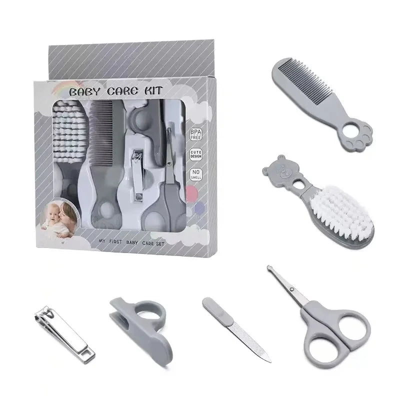 Baby Grooming Kit For Newborns BPA Free Safe Tools Comb Brush Nail Clippers Scissors