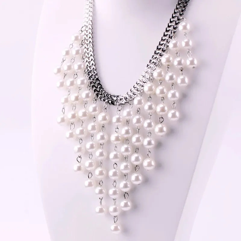 Multi-Layer Imitation Pearl Bead Necklace for Women