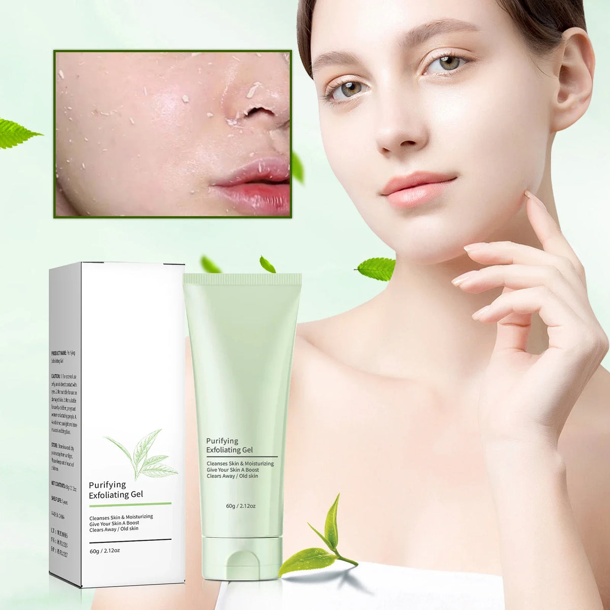Facial Exfoliating Gel - Deep Cleansing & Blackhead Remover