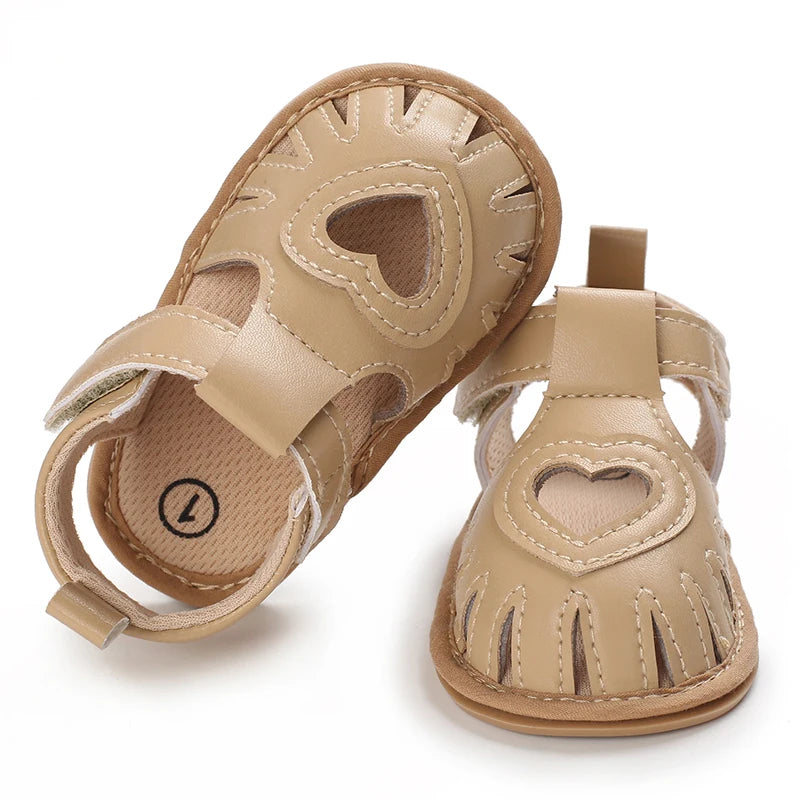 Infant Pre-walker Sandals,Girls Sweet Style Heart Bow Butterfly Decor Sandals,Soft Comfy Multi Color Summer Footwear 0-18 Months