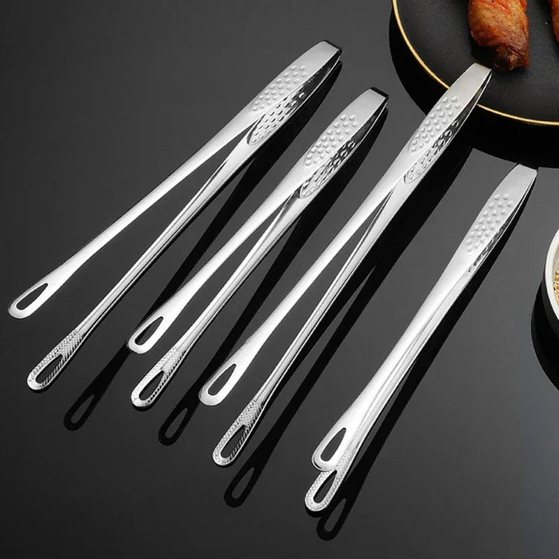Pinzas de cocina para barbacoa, pinzas de cocina de acero inoxidable, pinzas para ensalada, carne, alimentos, utensilios de buffet, barbacoa, gadgets de cocina