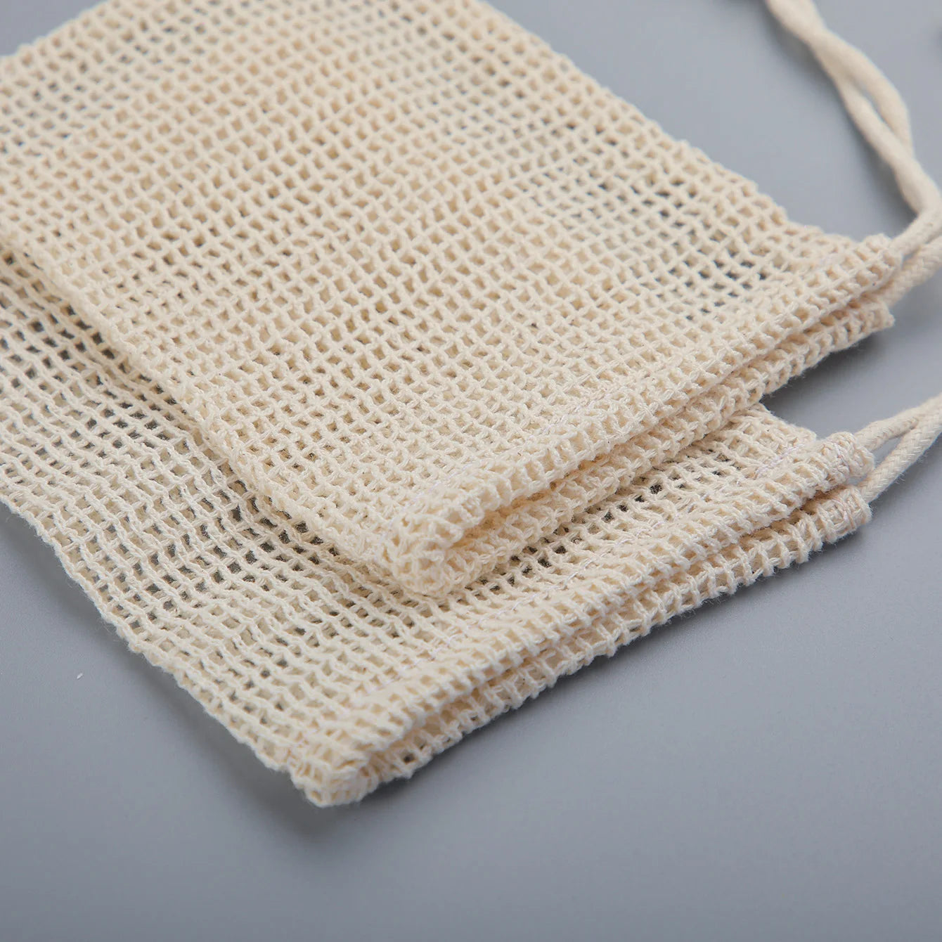 Natural Cotton Soap Saver Bag – 3-Pack Eco-Friendly Mesh Pouch for Lathering & Body Cleansing