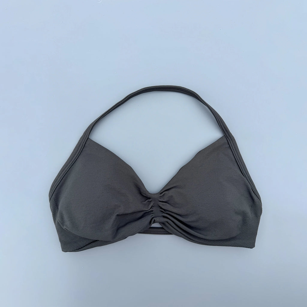 Sports Strappy Bra Yoga Underwear Women Gym Top Running Exercise Backless Bra High Support Active Wear Fitness Workout Halter