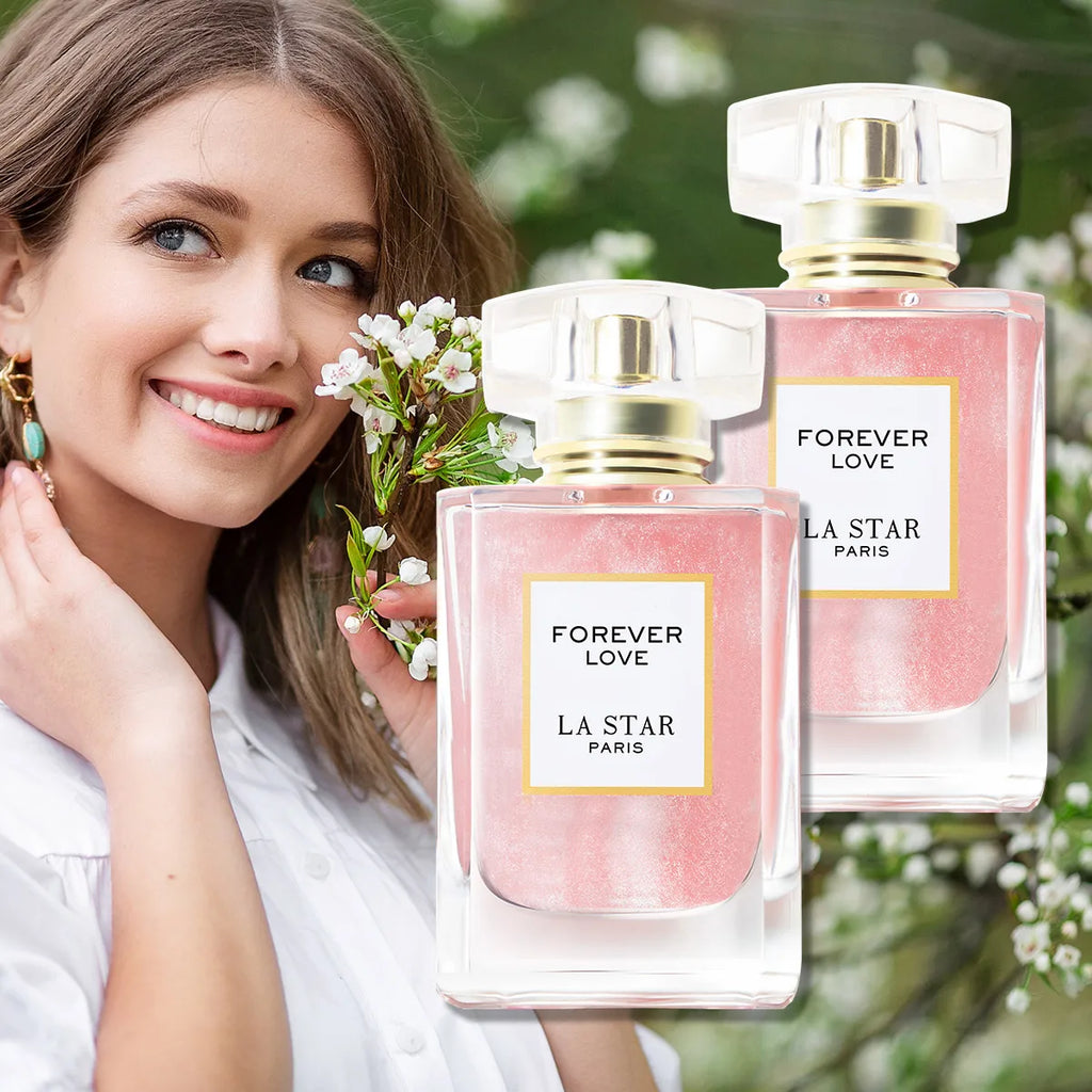 LASTAR Women's Long-lasting Perfume, Two Bottles Totaling 110ml/3.72fl oz, Rose & Jasmine Fragrance, Christmas/New Year Gifts