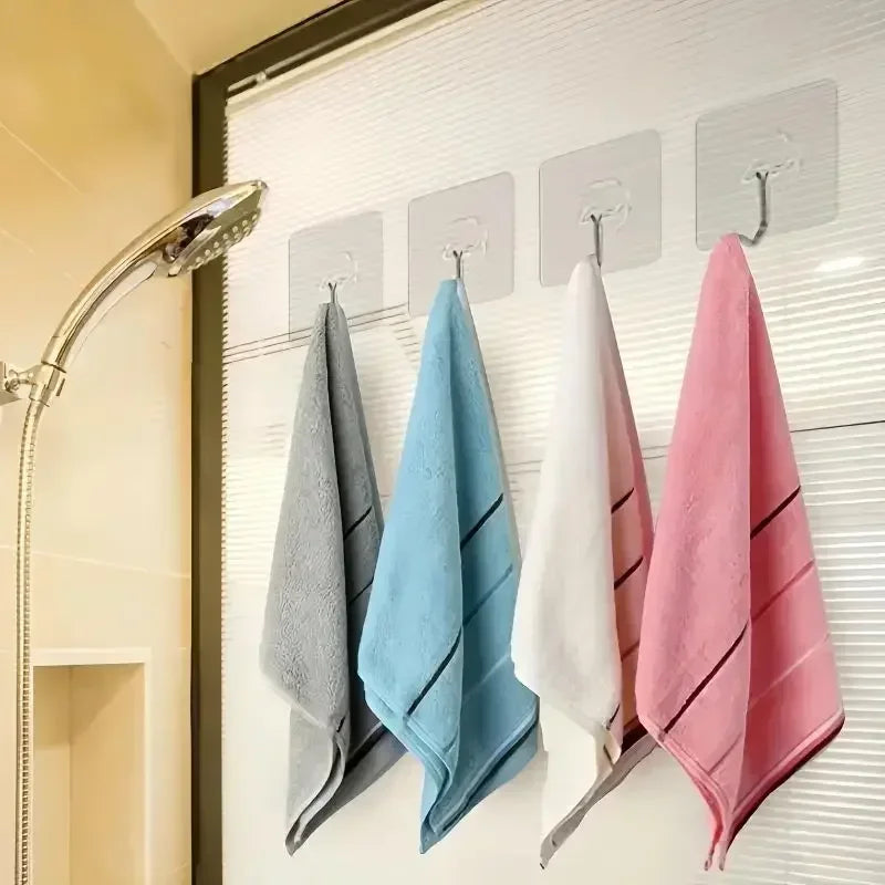 1-100PcsTransparent Self adhesive wall hooks Multi-Purpose Wall Hook Key Holder Towel Holder For Kitchen Bathroom Accessories