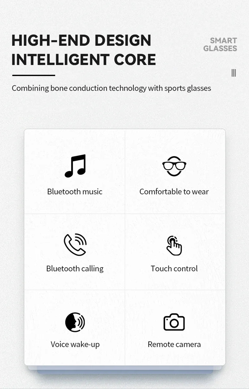 Lenovo AI Smart Glasses 8K Remote Control Touch Photo Camera Recording Translator Voice Assistant Wireless Bluetooth Eyewear