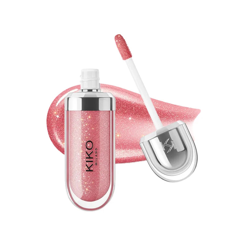 Kiko Makeup 3D Hydra LipGloss Non-fading Waterproof Blusher Moisturize Shimmer Makeup Lip Gloss Lipstick Brun Pearly Mauve Liner