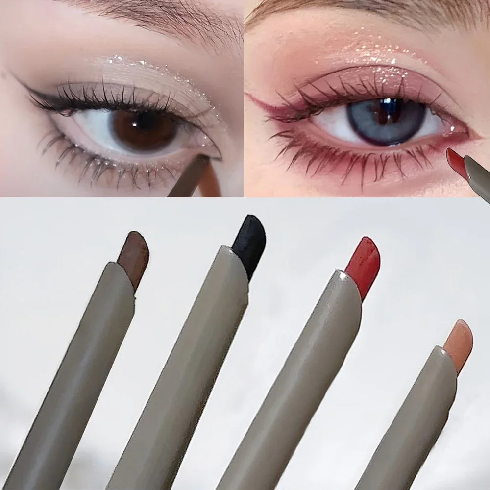 Slim Lying Silkworm Eyeliner Gel Pen Waterproof Non-smudging Eye Liner Pencil Lasting Black Brown Easy Wearing Eyeliner Gel Pen