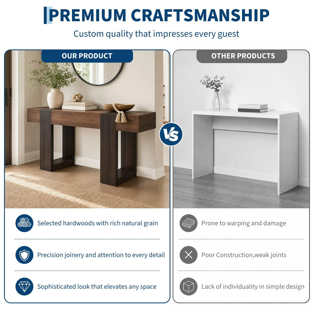 Console Table Entryway Sofa Table For Hallway Living Room