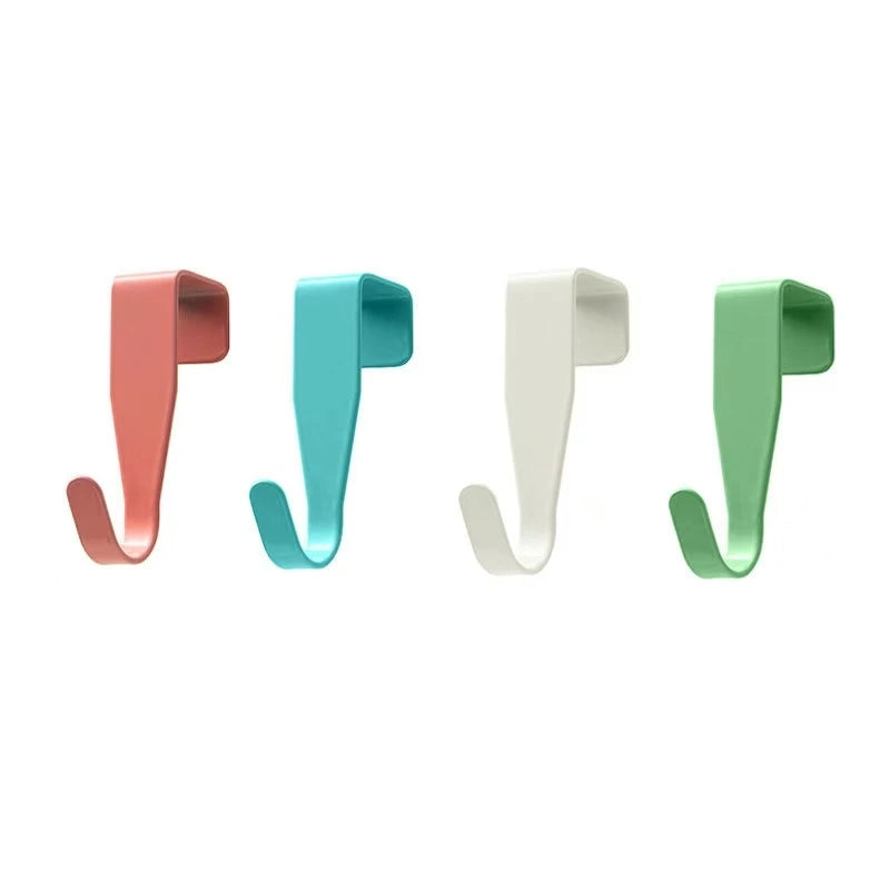 Gancho de puerta de gabinete de 4 piezas, colorido, para colgar en la parte trasera de la puerta de la cocina, cajón, mesa de oficina, llavero, gancho de almacenamiento para accesorios de baño y hogar