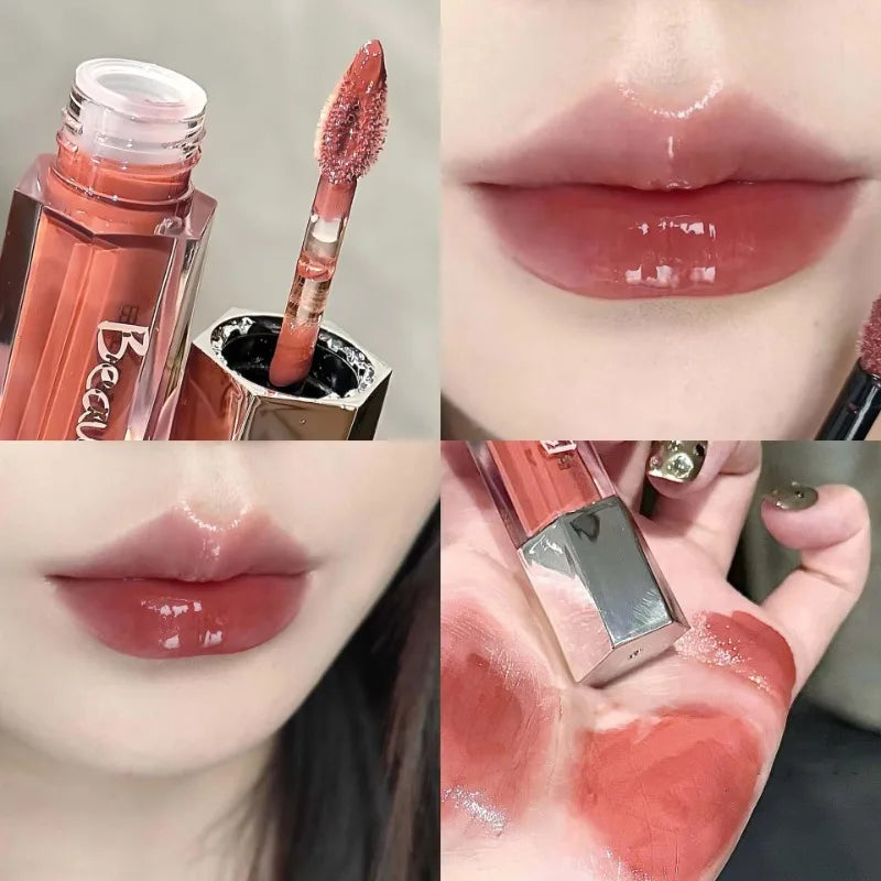 Ice Transparent Brown Lip Gloss - Moisturizing Mirror Finish 2.5g