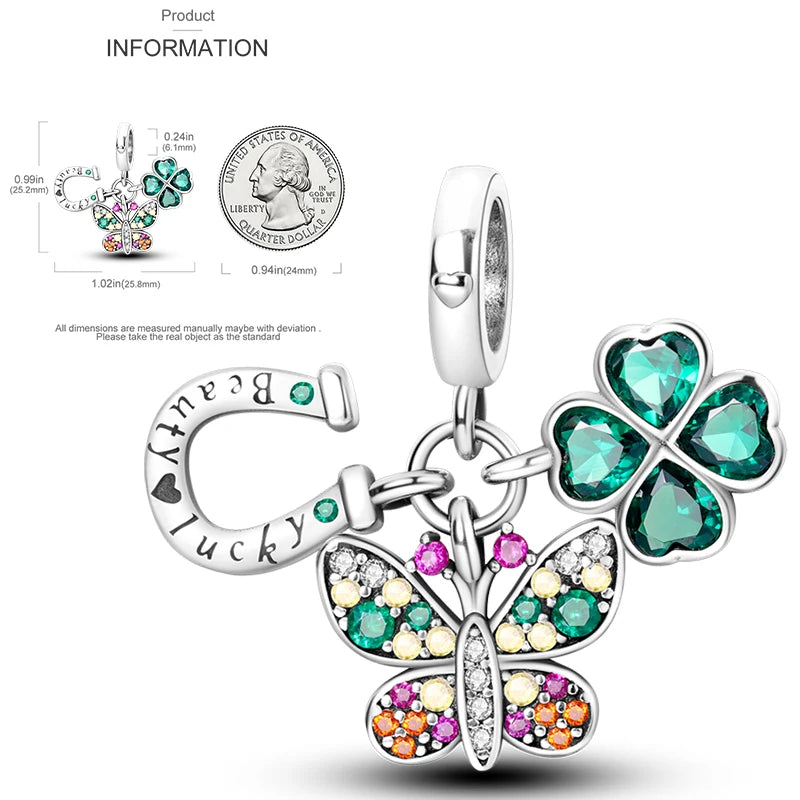 925 Sterling Silver Heart Infinity Charm Bead For Pandora Style Bracelets Gift For Her
