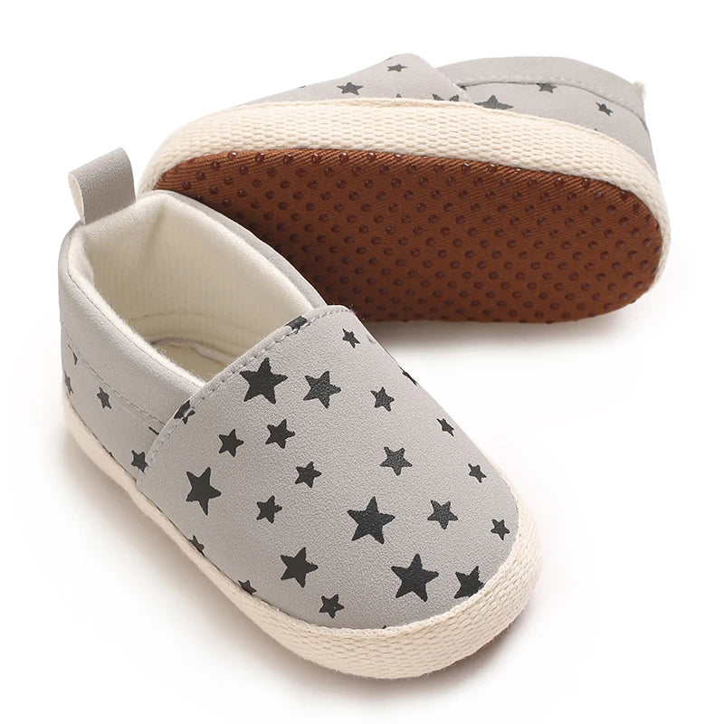 Little Star Baptismal Baby Casual Flat Shoes Spring Autumn Soft Walking Shoes For Infant Toddler 0-18 Months