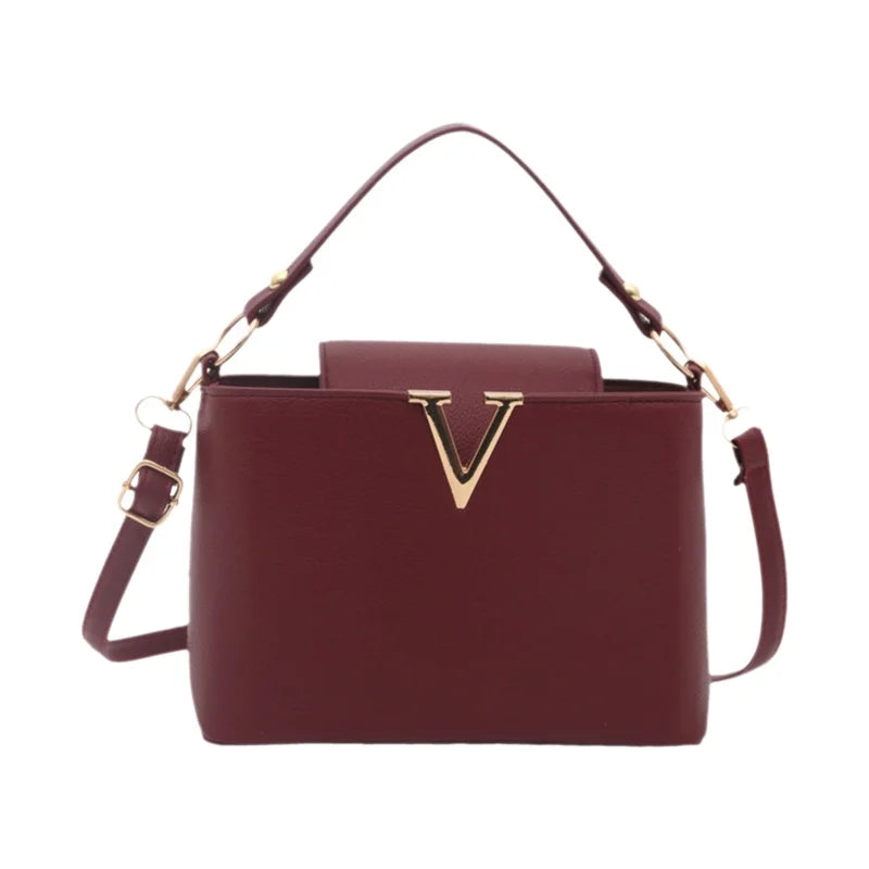Minimalist Square Shoulder Bag - Women's PU Crossbody Handbag