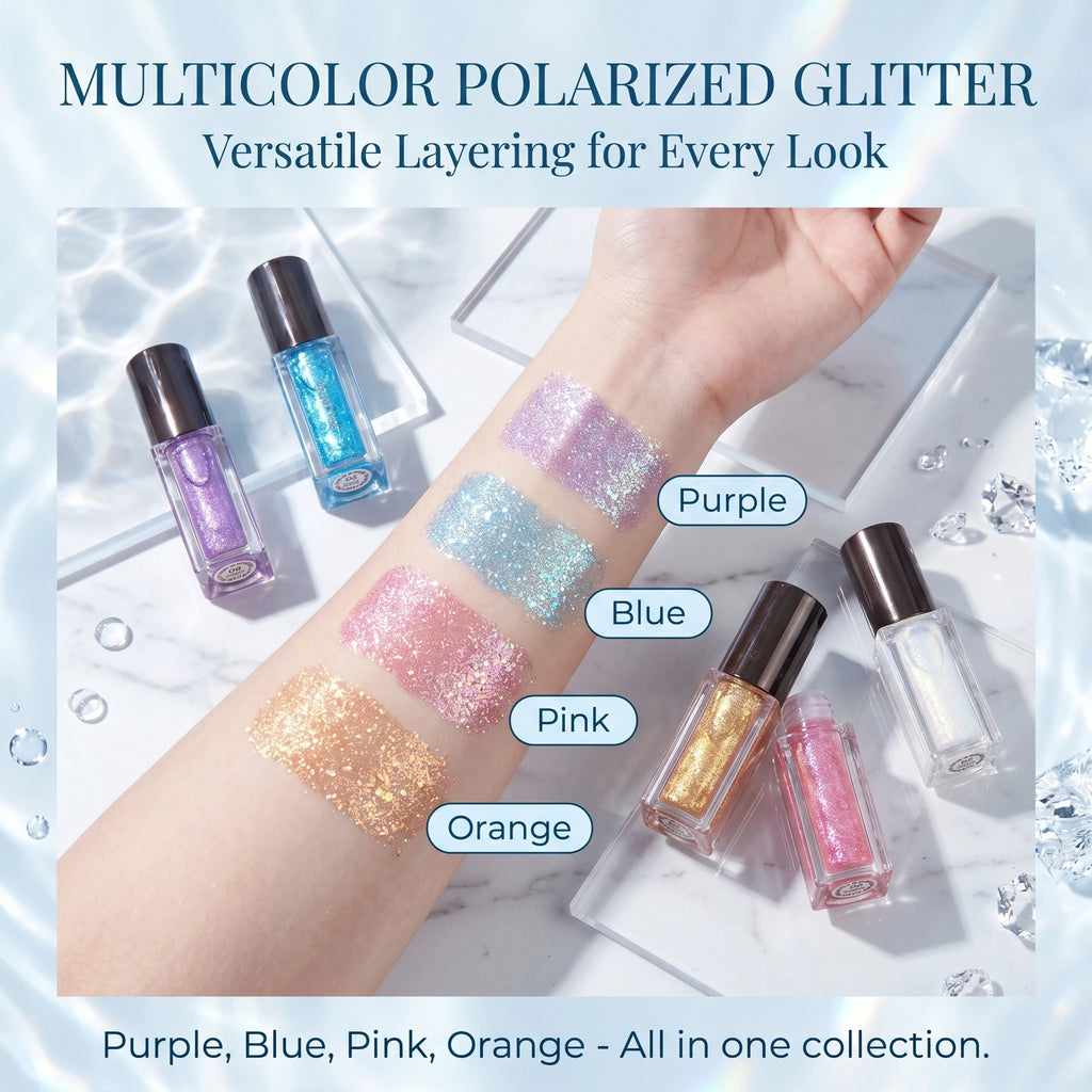 Herorange Star Glitter Lip Gloss Pearlescent Shimmer Mirror Plump Lips Hydrating Watery Lip Makeup