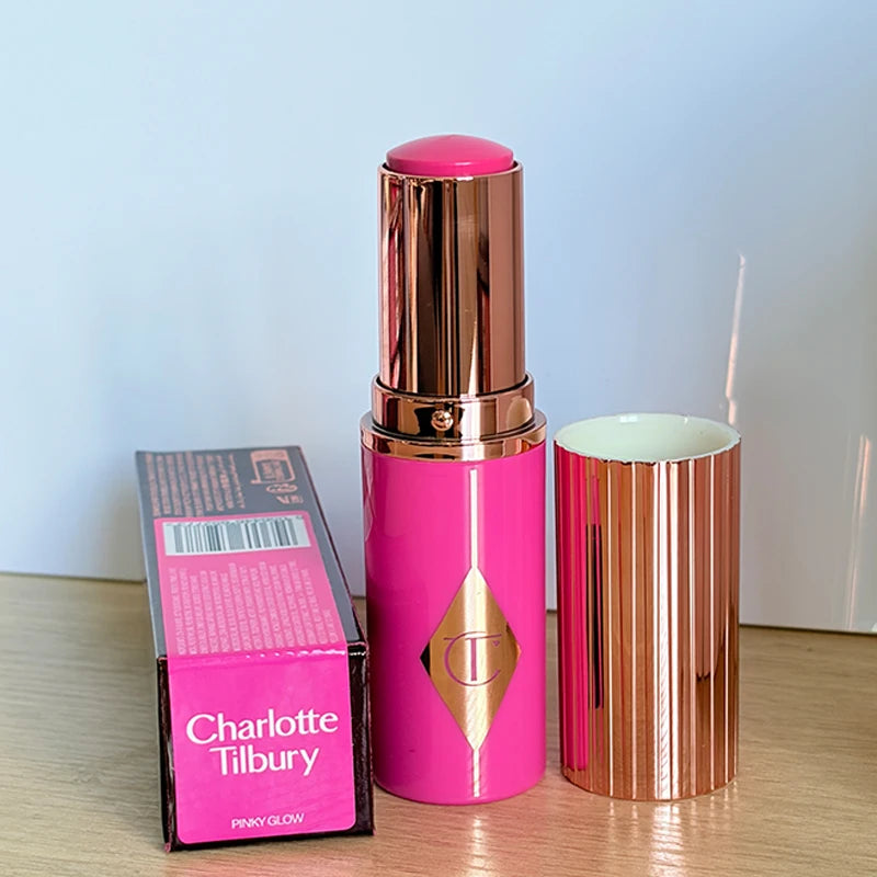 New CT 6 Colors Jelly Blush Stick Multi-use Lip Cheek Tint Soft Glow Hydrating Glowing Natural Low Saturation Pink Purple Blush