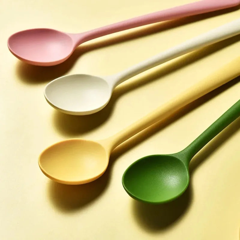 Colección de utensilios de cocina de silicona para cenar Palillos de sushi Cucharas de café y postre