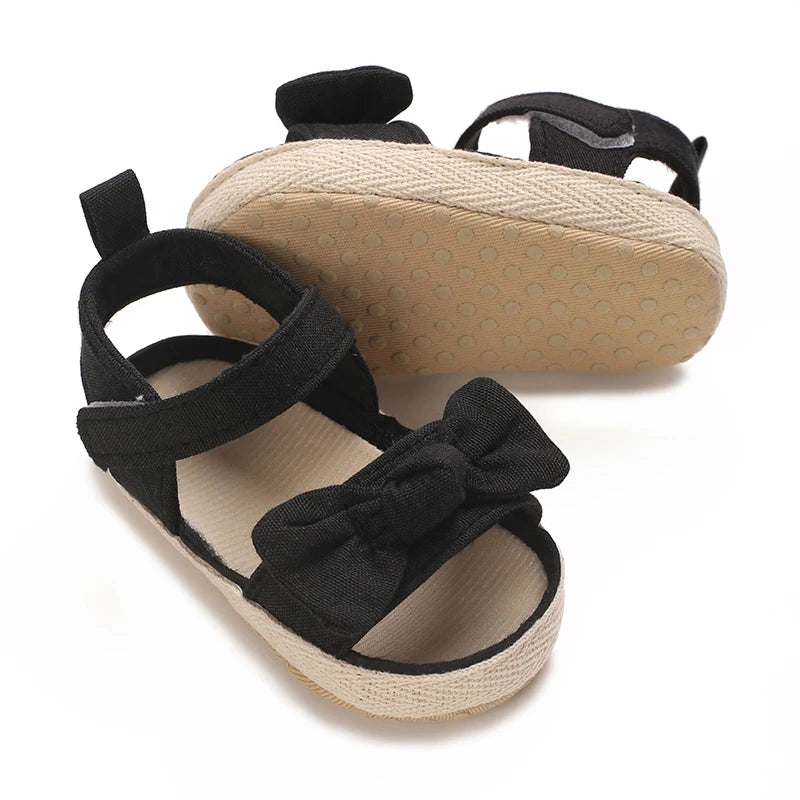 Summer Girls Baby Shoes Fashionable and Cute Casual Sandals Soft Cloth Sole Comfortable and Lightweight Walking Shoes