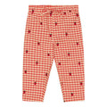 Girls Plaid Strawberry Cotton Dress & Shorts Set | Summer Outfit
