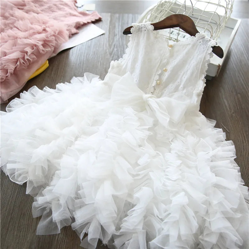 Princess Skirt for Girls Summer 2024 New Cake Skirt for Children Baby Fashion Cute Sweet Kids Dresses for Girls Girl Clothes
