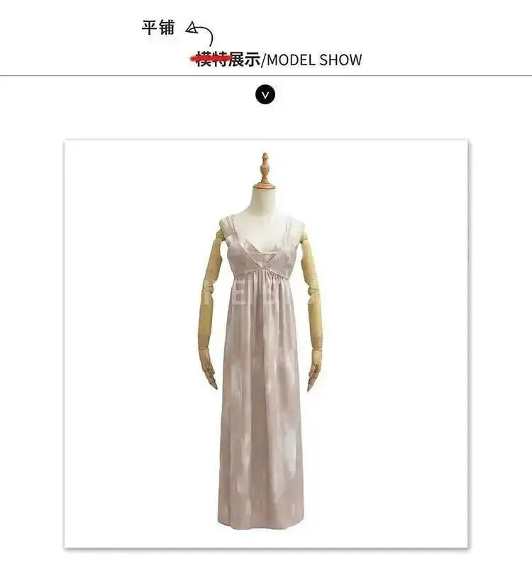 Summer New French Suspender Dress Elegant Gentle Temperament For Women Long Dresses Slim Fashion Sexy Women Tops Robe VN3H