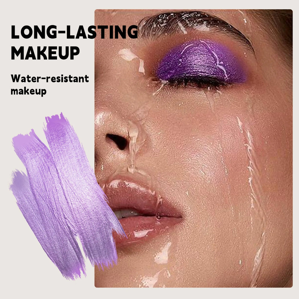 6-color Pearl Eyeshadow Pen Metallic Purple Green Eyeliner and Silkworm Pen Gliter for Eyes Lasting Waterproof Make Up Crayon
