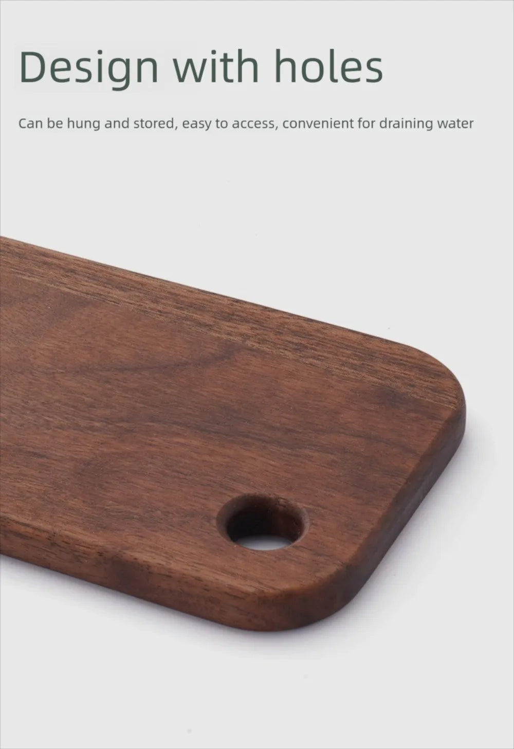 Wooden Outdoor Cutting Boards Double-sided Portable Fruit Cutting Board Walnut Camping Kitchenware For 800/1000ml Lunch Box