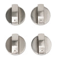 4PCS Gas Stove Knobs 6mm Silver Modern Kitchen Electric Cooker Oven Hob Control Switch For Household Hardware Replacement Tools
