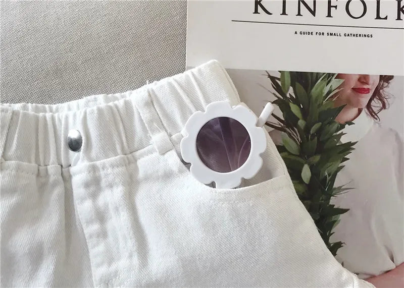 Girls Denim Shorts 2026 Summer 1-7Y Kids Short Jeans Solid Color Fashion Comfotable Clothing with Korean Style Pants