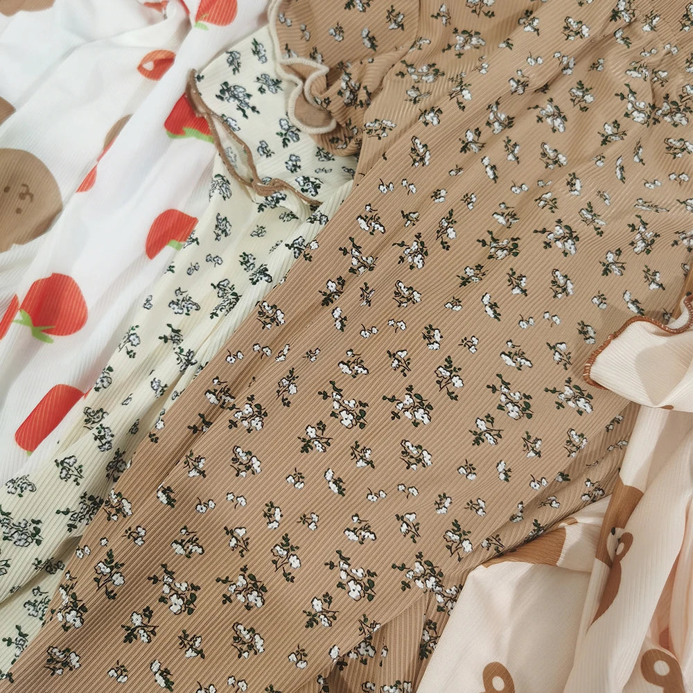 Baby Girl Floral Pajamas Set Summer Short Sleeve Thin Two Piece Outfits Toddler Kids Sleepwear Infant Home Wear Children Clothes