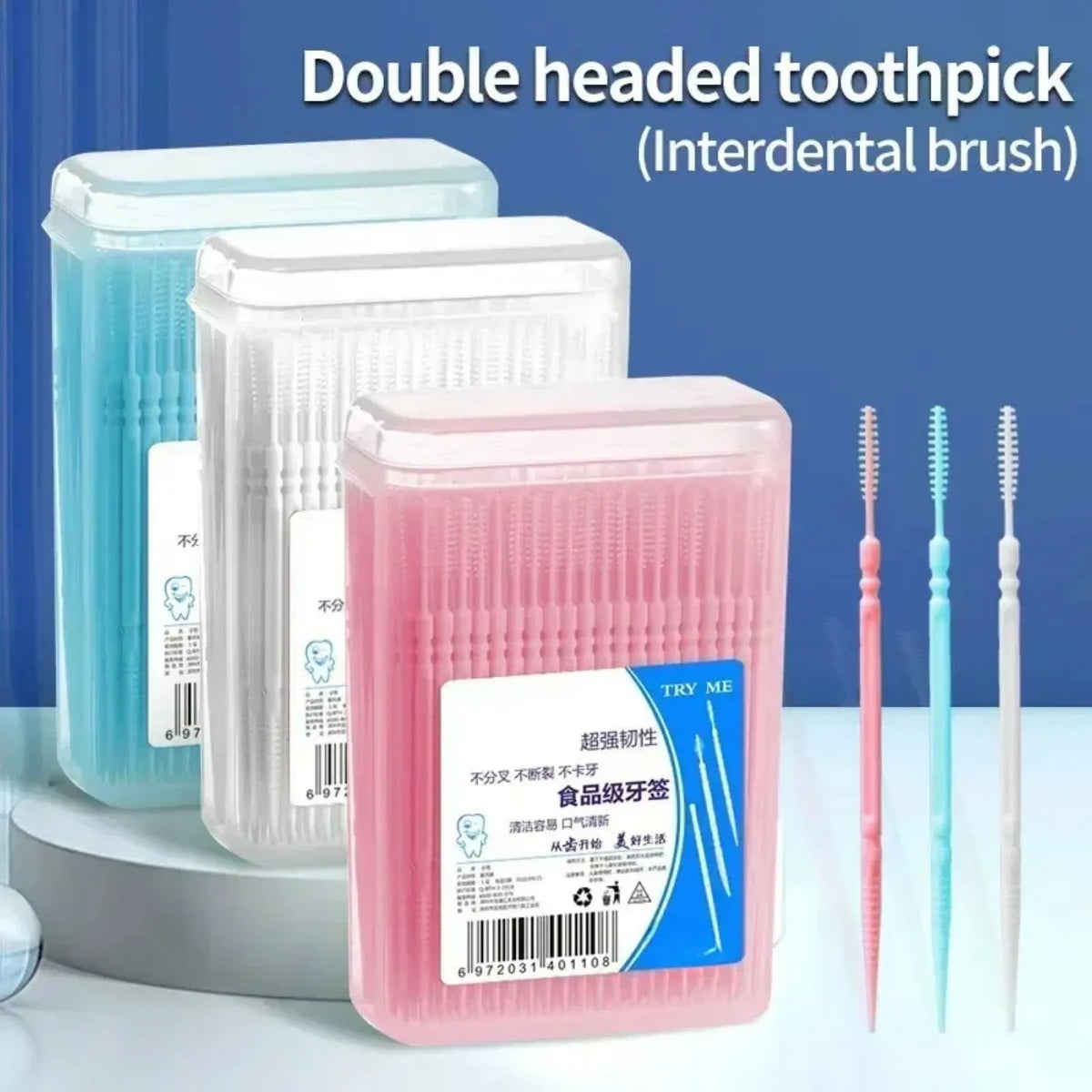 Portable Dental Floss Picks - 100-Piece Disposable Set