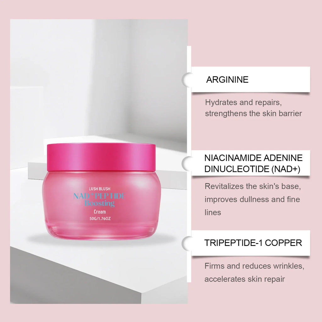 NAD+ Peptide Boosting Cream Anti-Wrinkle Firming Lifting Hydrating & Repairing Face Cream for Sagging Skin Daily Skincare
