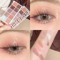 10-color eyeshadow palette matte, soft milk tea tone, soft, low saturation natural makeup, daily contouring makeup