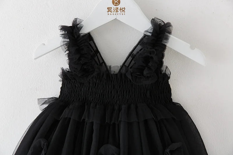 Baby Girls Tutu Gauze Butterfly Children's Dress Mesh Suspender Dress 3D Wing Fairy Lovely Baby Princess Dress Birthday Vestidos