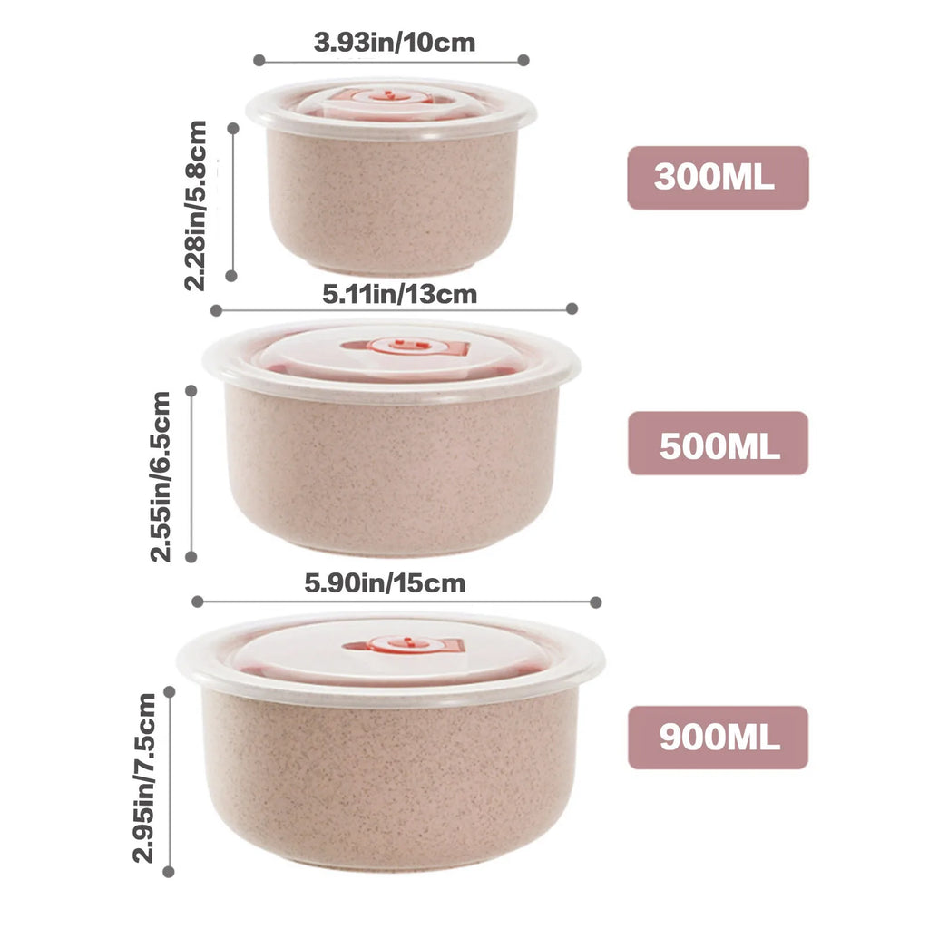 3pcs Food Storage Containers Bento Box Lightweight Food Storage Containers for Kitchen Storage Picnic Meal Prep Take Out