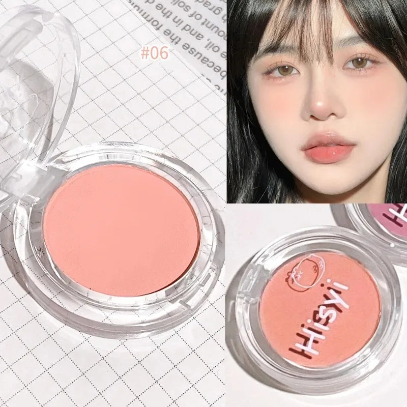 Monochrome Blush Palette Matte Natural Cheek Color Orange Girl Blusher Powder Brightening Facial Contouring Makeup Rouge Powder