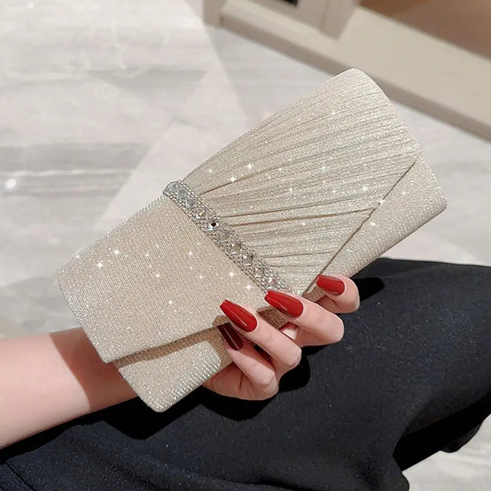 Luxury Glitter Evening Bags Chain Banquet Handbags Sequins Clutches Women Ladies