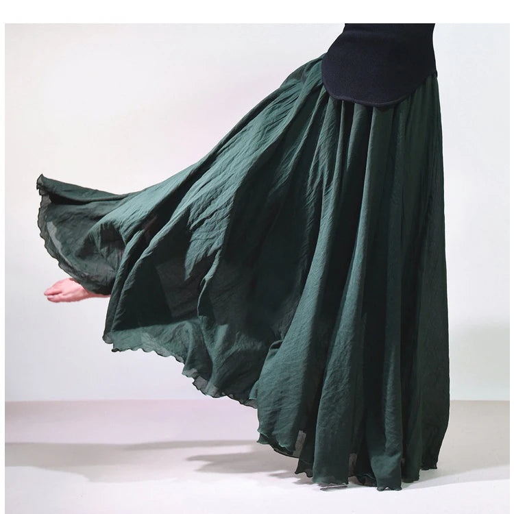 2026 Women Cotton And Linen Long Skirts High Waist Good Quality Women Summer Boho Maxi Skirts Brand Faldas Femme Streetwear