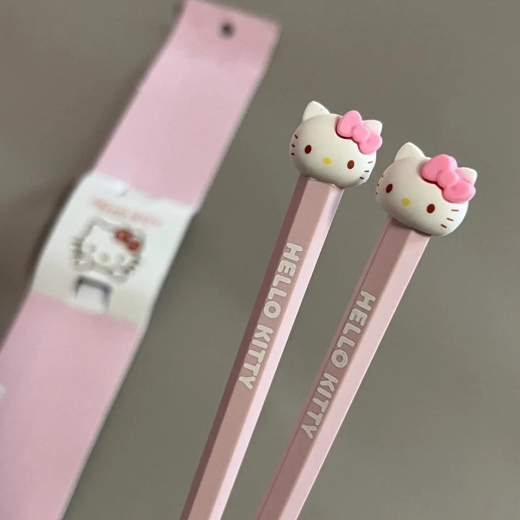 Palillos bonitos de dibujos animados con diseño de animales Kawaii, cubiertos japoneses reutilizables, accesorios de cocina y comedor, regalo para adolescentes al por mayor